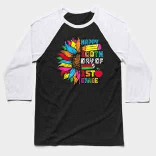 Happy 100th Day Of First Grade 100 Days Smarter Baseball T-Shirt
